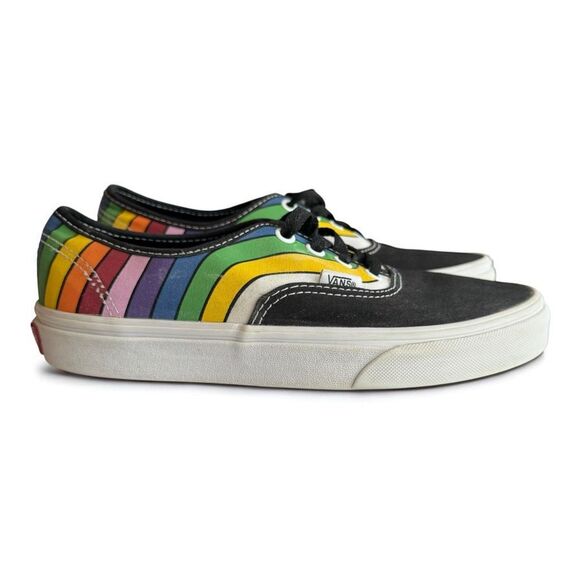 Vans Authentic Refract Rainbow Stripe Unisex Sneakers Size 5.5 Multicolor - Picture 1 of 9